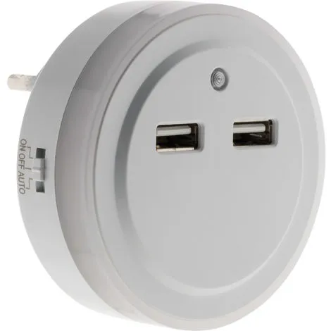 Veilleuse LED Automatique Avec 2 Ports USB - Otio 1 Veilleuse LED Automatique Avec 2 Ports USB - Otio