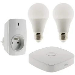 Pack De Démarrage Maison Connectée OtioHome (2 Ampoules, 1 Prise Et 1 Box)