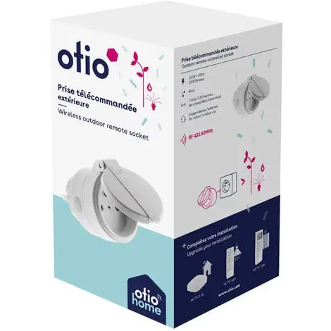Prise Connectée D'extérieur Pilotable à Distance Ou Avec Télécommande - Otio 1 Prise Connectée D'extérieur Pilotable à Distance Ou Avec Télécommande - Otio