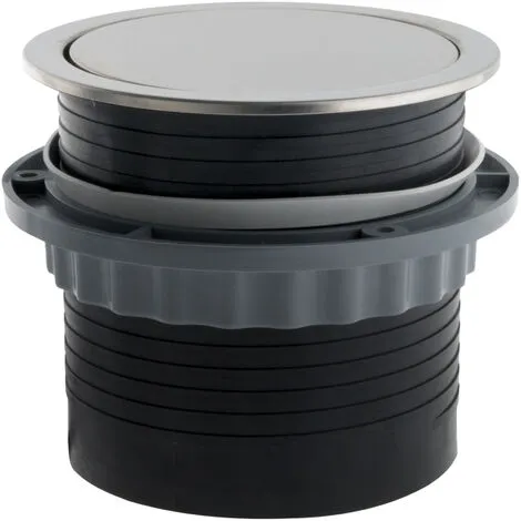 Bloc Multiprise Encastrable Compact 4 Prises 16A 2P+T - Finition Inox - Otio 4 Bloc Multiprise Encastrable Compact 4 Prises 16A 2P+T - Finition Inox - Otio – Image 4