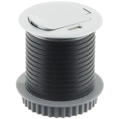 Bloc Prise Encastrable Compact Avec Clapet & Port Usb - Otio 2 Bloc Prise Encastrable Compact Avec Clapet & Port Usb - Otio – Image 2