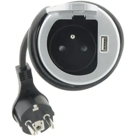 Bloc Prise Encastrable Compact Avec Clapet & Port Usb - Otio 3 Bloc Prise Encastrable Compact Avec Clapet & Port Usb - Otio – Image 3