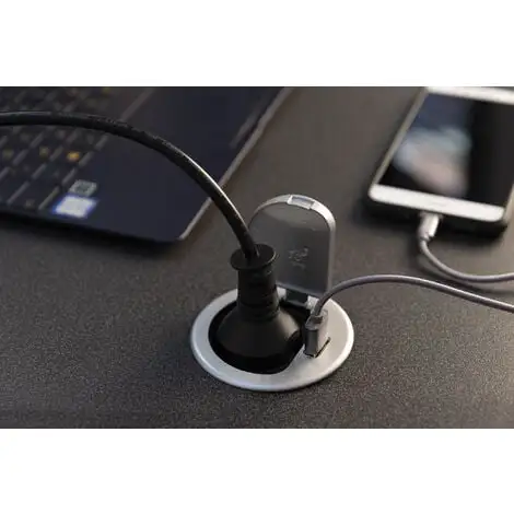 Bloc Prise Encastrable Compact Avec Clapet & Port Usb - Otio 4 Bloc Prise Encastrable Compact Avec Clapet & Port Usb - Otio – Image 4