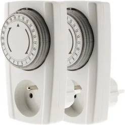 Lot De 2 Prises Programmables Mécaniques 24h - Noir & Blanc - Otio 5 Lot De 2 Prises Programmables Mécaniques 24h - Noir & Blanc - Otio -OTIO Soldes Boutique 2609965 3
