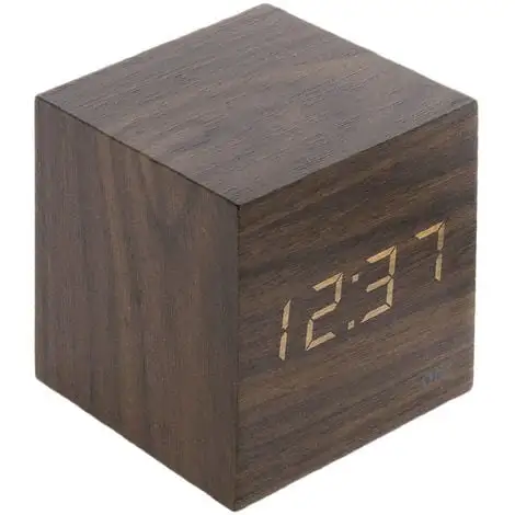 Thermomètre Cube Finition Effet Chêne - Otio 1 Thermomètre Cube Finition Effet Chêne - Otio