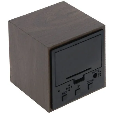 Thermomètre Cube Finition Effet Chêne - Otio 3 Thermomètre Cube Finition Effet Chêne - Otio – Image 3