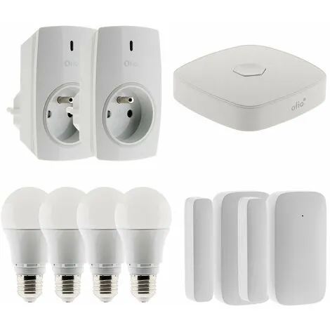 OTIO Pack De Démarrage Maison Connectée T3 (4 Ampoules + 2 Détecteurs + 2 Prises + 1 Box ) -OTIO Soldes Boutique 27573277 1