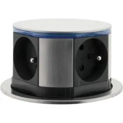 Bloc Multiprise Encastrable Compact LED 3 Prises 16A 2P+T & 2x USB - Finition Inox - Otio 7 Bloc Multiprise Encastrable Compact LED 3 Prises 16A 2P+T & 2x USB - Finition Inox - Otio -OTIO Soldes Boutique 3642312 3