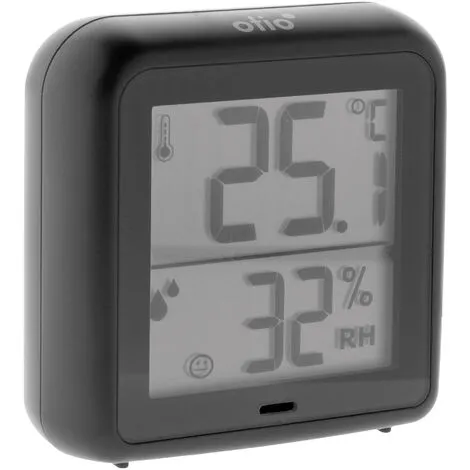 Thermomètre - Hygromètre Intérieur Gris Anthracite - Otio 1 Thermomètre - Hygromètre Intérieur Gris Anthracite - Otio