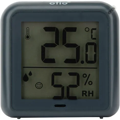 Thermomètre - Hygromètre Intérieur Gris Anthracite - Otio 2 Thermomètre - Hygromètre Intérieur Gris Anthracite - Otio – Image 2