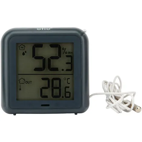Thermomètre ?hygromètre à Sonde De Température Filaire Gris Anthracite - Otio 2 Thermomètre ?hygromètre à Sonde De Température Filaire Gris Anthracite - Otio – Image 2