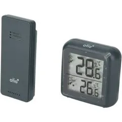 Thermomètre ? Hygromètre Avec Capteur Sans Fil Gris Anthracite - Otio -OTIO Soldes Boutique 40998980 3