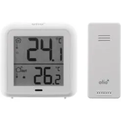 Thermomètre ? Hygromètre Avec Capteur Sans Fil Blanc - Otio -OTIO Soldes Boutique 41310009 3