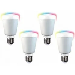 OTIO Pack De 4 Ampoules LED Multicolores Connectées 7W B22 - Beewi