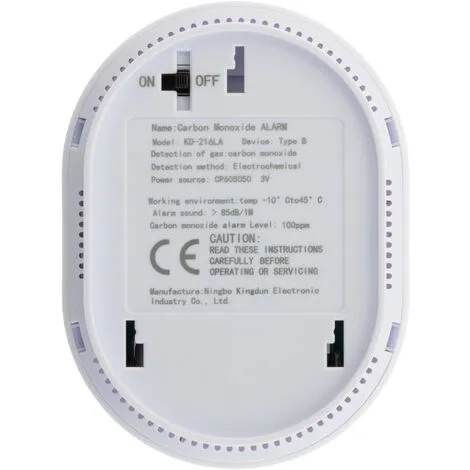 Détecteur De Monoxyde De Carbone (CE) 10 Ans Otio 4 Détecteur De Monoxyde De Carbone (CE) 10 Ans Otio – Image 4