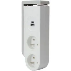 Bloc Multiprise Gekko Clipsable Avec Chargeurs USB Blanc - OTIO -OTIO Soldes Boutique 63556856 3