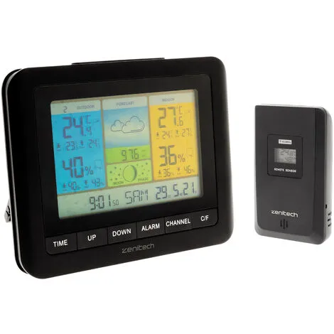 Station Météo Couleur Avec Capteur Sans Fil (IP44) - Otio 1 Station Météo Couleur Avec Capteur Sans Fil (IP44) - Otio