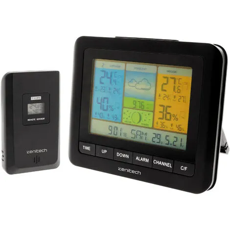 Station Météo Couleur Avec Capteur Sans Fil (IP44) - Otio 2 Station Météo Couleur Avec Capteur Sans Fil (IP44) - Otio – Image 2