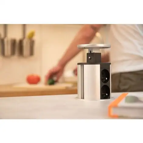 Bloc Cuisine Escamotable Ø100mm 4 Prises - Otio 4 Bloc Cuisine Escamotable Ø100mm 4 Prises - Otio – Image 4