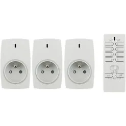 Lot De 3 Prises Connectées Avec Télécommande 16 Canaux - Otio -OTIO Soldes Boutique 7517102 3