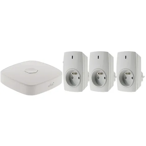 Lot De 3 Prises Connectées Avec Passerelle WIFI - Otio 2 Lot De 3 Prises Connectées Avec Passerelle WIFI - Otio – Image 2