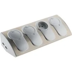 Bloc Multiprise Cuisine à Câbler 4 Prises + 2 USB Parafoudre - Otio