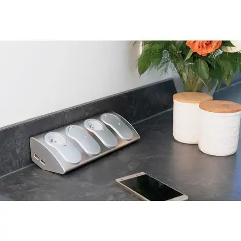 Bloc Multiprise Cuisine à Câbler 4 Prises + 2 USB Parafoudre - Otio 5 Bloc Multiprise Cuisine à Câbler 4 Prises + 2 USB Parafoudre - Otio – Image 5