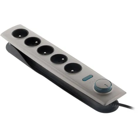Bloc Multiprise Parafoudre 5 Prises Avec Interrupteur - Titanium - Otio 3 Bloc Multiprise Parafoudre 5 Prises Avec Interrupteur - Titanium - Otio – Image 3